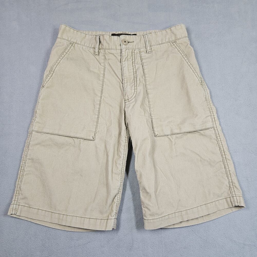 VTG Y2K Old Navy Surplus Corduroy Shorts Mens 29 Khaki Gorpcore Surfer Grunge
